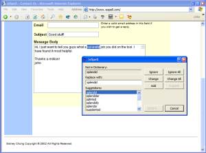 ieSpell screenshot