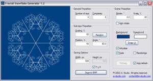 Fractal Snowflake Generator screenshot