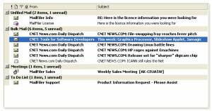 Outlook MailFiler screenshot