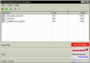 AbsoluteShield File Shredder screenshot