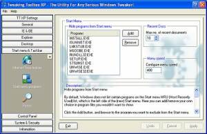 Tweaking Toolbox XP Captura de pantalla