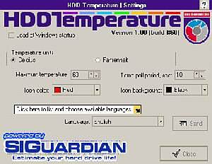 HDD Temperature screenshot