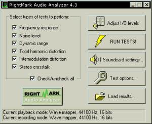 RightMark Audio Analyzer screenshot