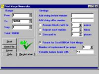 Print Merge Numerator