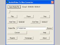 Audio/Video To Wav Converter