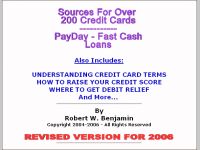 Credit Cards - Sources for over 200 credit cards and more