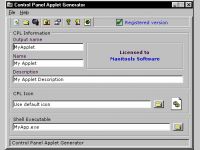 Control Panel Applet Generator
