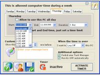 Parental Control Software Ez OFF PC