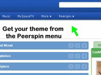 Peerspin Sidekick for MySpace