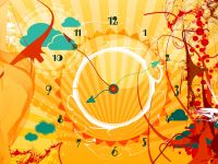 7art AlienSun Clock screensaver