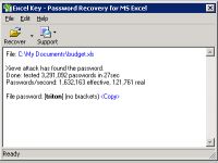 Excel Password Recovery Key
